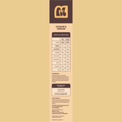 Face de boite des cereales Magic Morning saveur cookie & cream. Cereales saines et proteinees, faibles en sucre et riches en fibres, avec un melange gourmand inspire des biscuits cookies & cream.